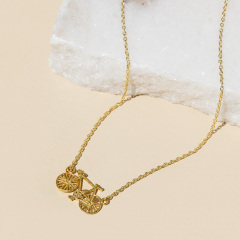 Bicycle Necklace - Gold
