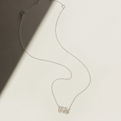 Bicycle Necklace - Silver 2