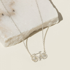 Bicycle Necklace - Silver