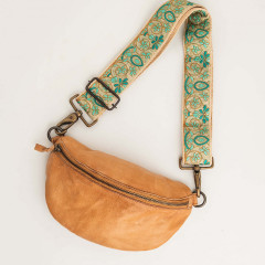 Emb. Avita Bag Strap + Camel Belt Bag