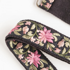 Embroidered Iris Bag Strap