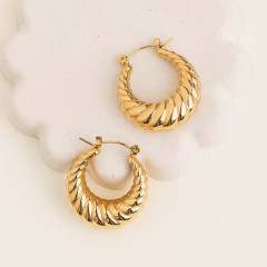 Gold Croissant Hoops