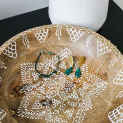 Mandala Bowl with Andean Drop Earrings,  Grove Bracelet
