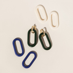 Charisma Charms, Gold Oblong Hoops