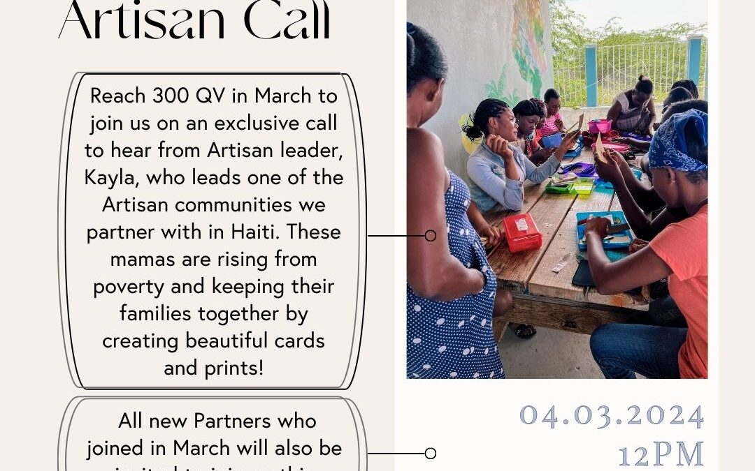Qualify for April’s Artisan Call